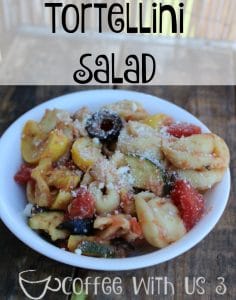 Tortellini Salad from Coffee With Us 3 | This pasta salad is perfect for a bbq, potluck, or as a side dish for any summer meal. I also love to eat it for lunch! 