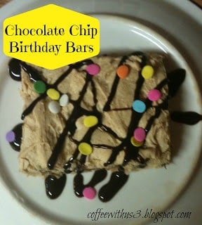 Chocolate Chip Birthday Bars