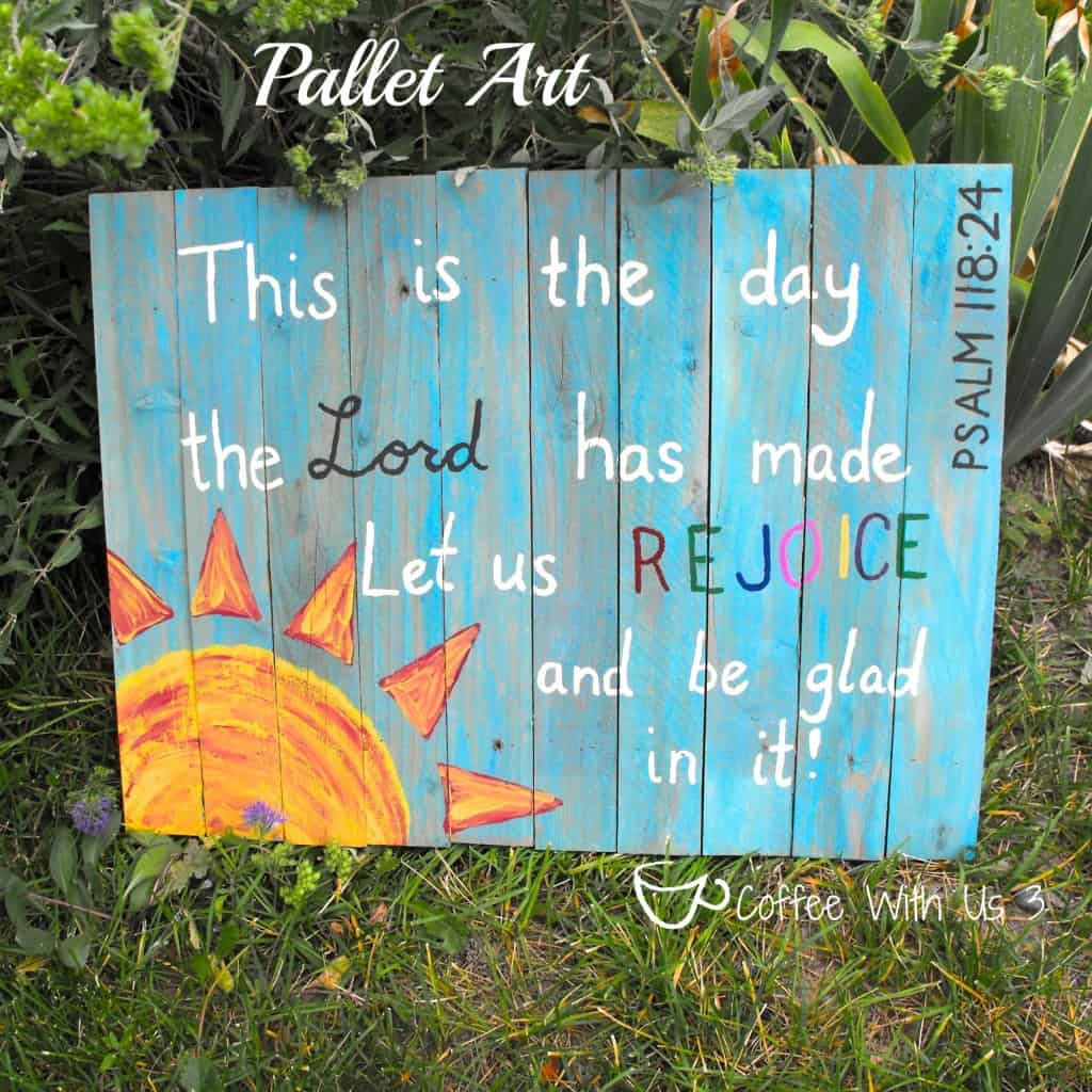 Art created on recycled pallet wood or fence pickets #pallet #Bible