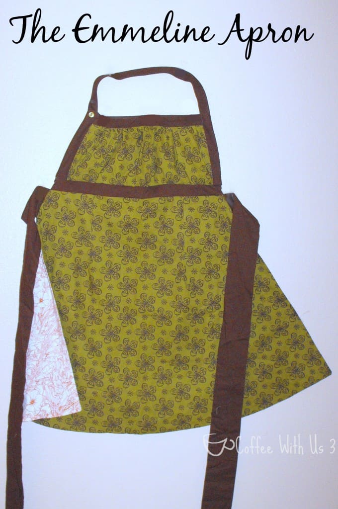 Emmeline Apron in Olive and Chocolate