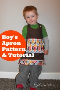 Make this simple boy's apron pattern following the tutorial. Great for a Christmas present for any little guy!