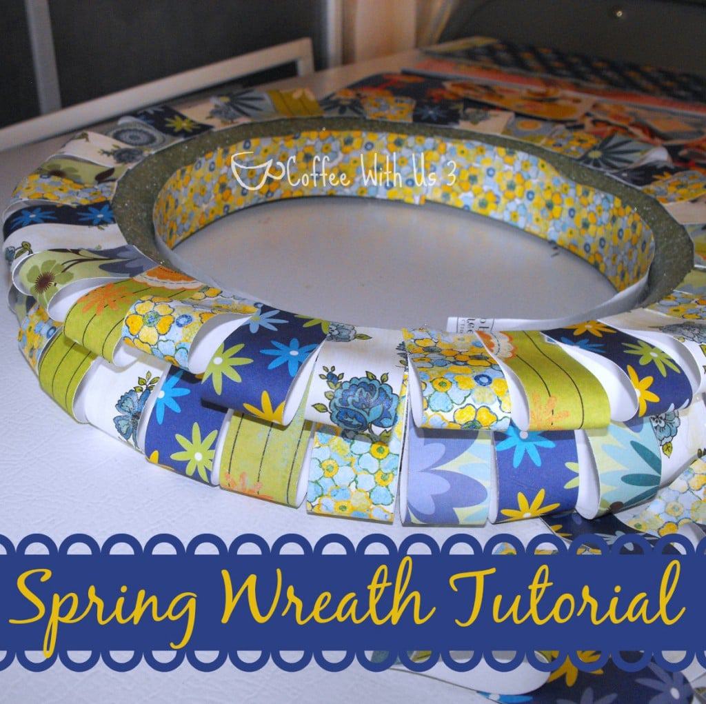 Paper Wreath Tutorial for Spring from Coffee With Us 3 #wreath #spring