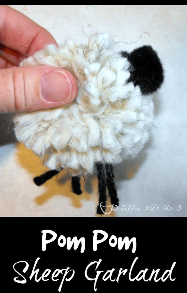 Pom Pom Sheep Garland | Are you looking for cute decor for Easter or a baby shower? Or maybe just just a super cute craft for you or your kids to make? This sheep is easy, fun & makes a cute decoration wherever you hang it. Click the pin to get the how-to!