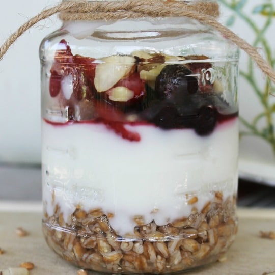 Berries & Farro Parfait from Gloriously Made