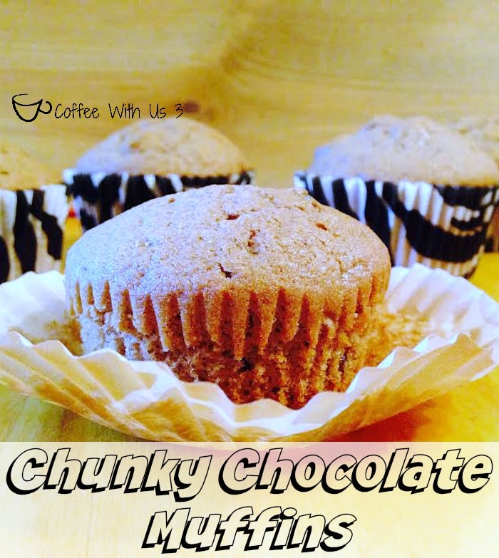 Sweet, yet crunchy chocolate muffins loaded with chocolate chips & nuts. 
