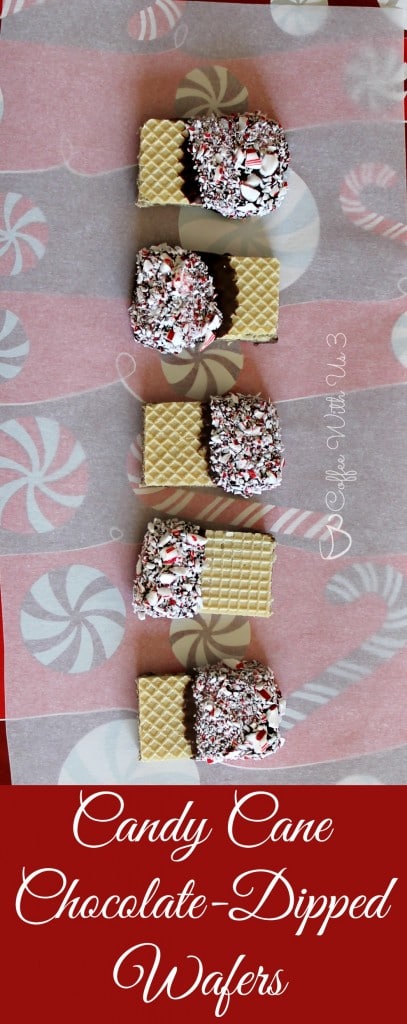 Candy Cane Chocolate-Dipped Wafers make a great Christmas gift!