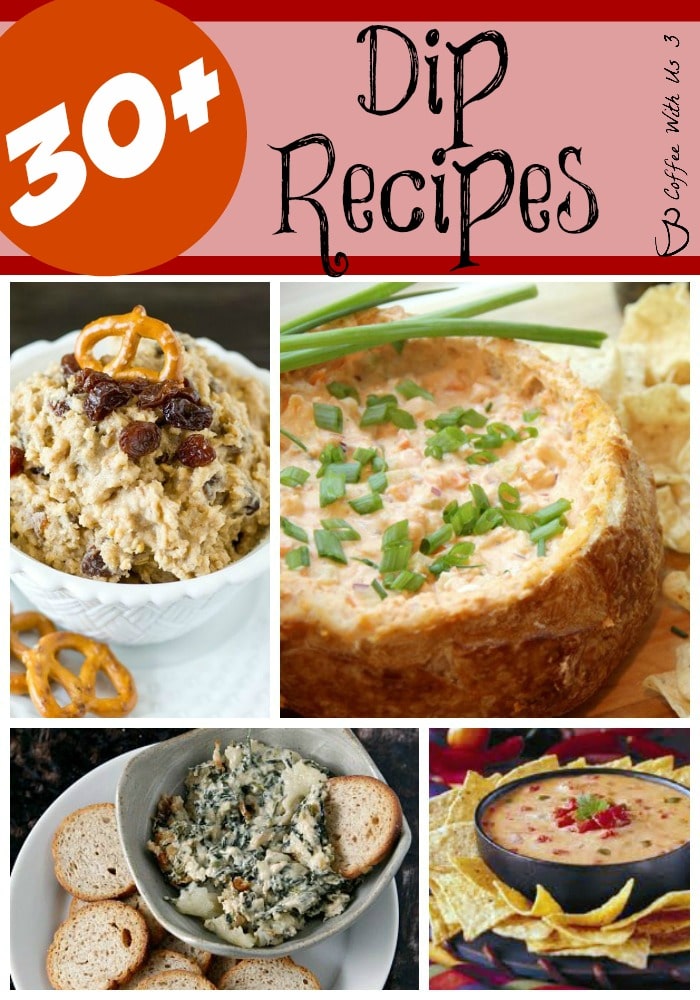 Need Great Party Food? These 30+ dip recipes will be the hit at any party!