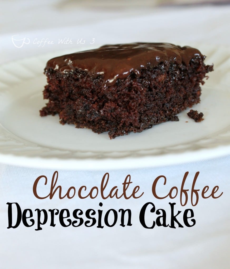 Chocolate Coffee Depression Cake- no eggs, milk or butter!
