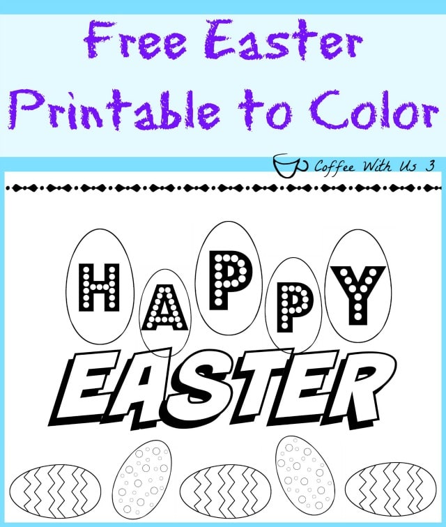 2 Free Easter Printables to Color | Are you looking for Easter activities for your children for Easter? Check out these 2 coloring page: He is Risen & Happy Easter. Plus check out some of our other favorite Easter activities & recipes. Click through & print yours now. 