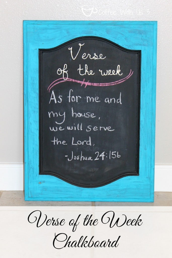 Verse of the Week Chalkboard helps you memorize scripture as a family!