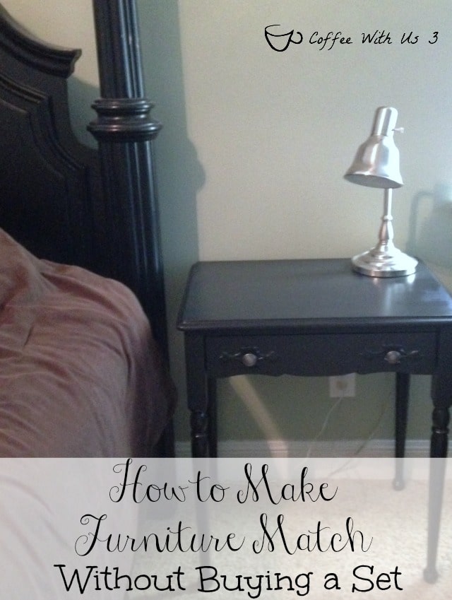 How to Make Furniture Match, Without Buying a Set - Tips & Tricks to Make Yard Sale, Thrift Store, & Store Bought Furniture look like it goes together.