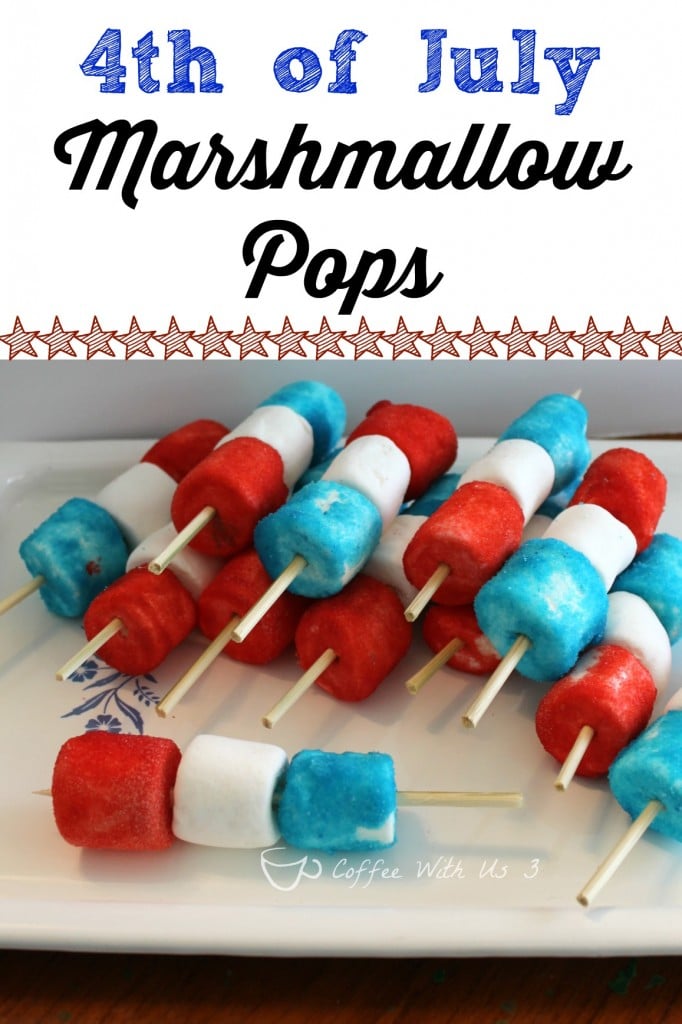 Marshmallow Pops for the 4th of July