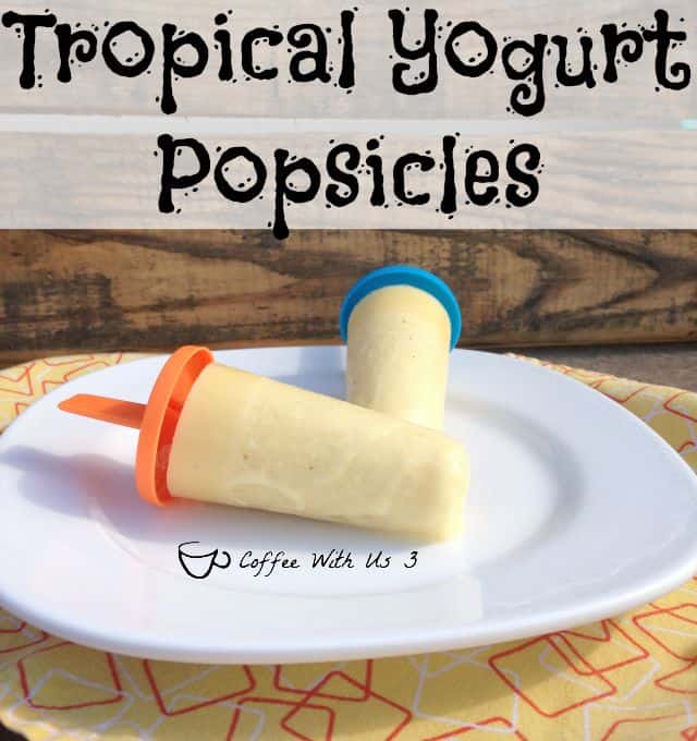 Tropical Yogurt Popsicles - Pineapple, Mango and Banana combine for a tropical, fruity, and yummy popsicle. 