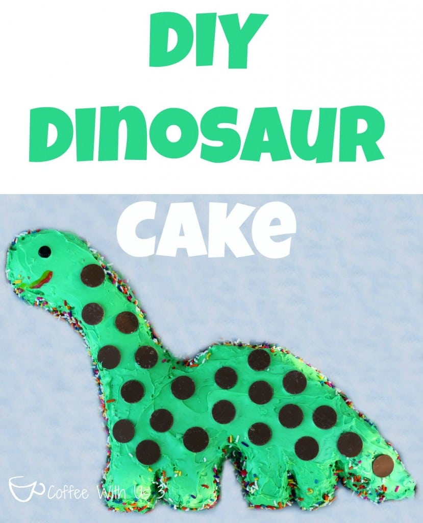 A cute and easy dinosaur cake that even a beginner can make! No special pan required! Includes template.