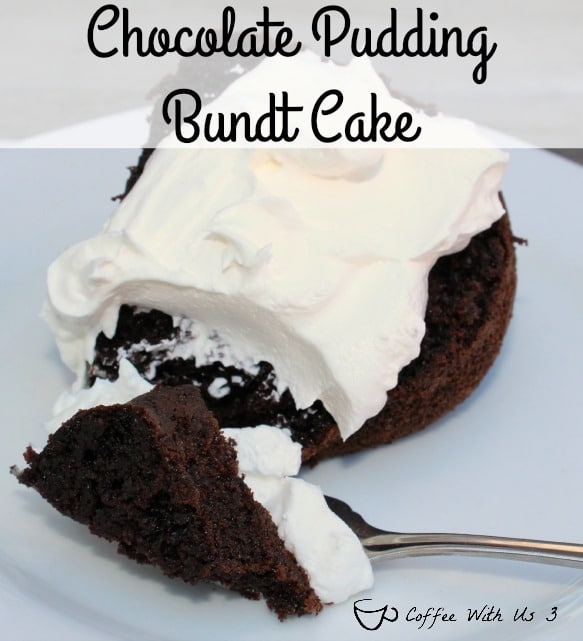 Chocolate cake mix & chocolate pudding make for a delicious and moist Chocolate Pudding Bundt Cake