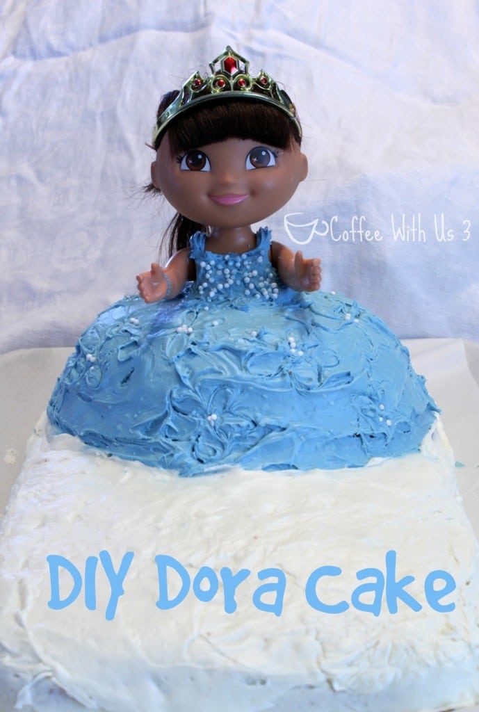 A simple Dora cake that even a beginner baker can make! Made with a boxed mix or from scratch, and baked in a mixing bowl!