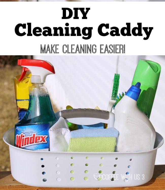 DIY Cleaning Caddy and Free printable cleaning schedule to help make cleaning quick and easy so you can spend time with your family! #‎ad‬ ‪#‎WindexMovieNight‬ 