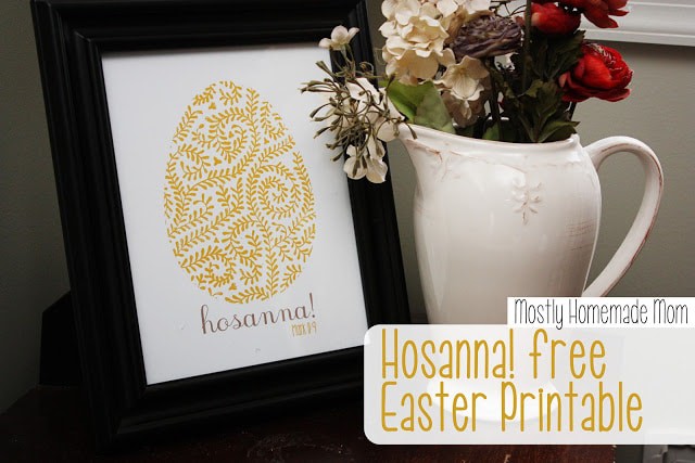 Hosanna free Easter printable 1