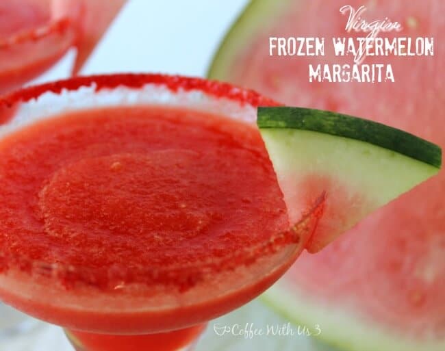 Virgin Frozen Watermelon Margaritas are a fun mocktail the whole family can enjoy!