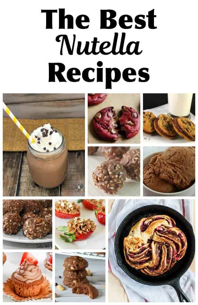 25+ Nutella Recipes: Breakfasts, drinks, cookies, truffles, frozen and regular desserts, and more!