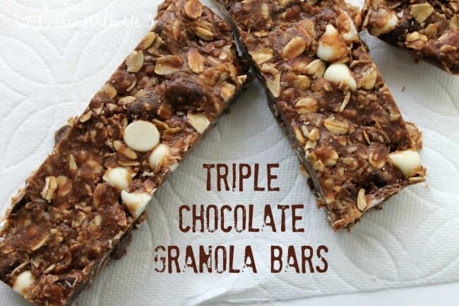 Triple Chocolate Granola Bars are a delicious snack recipe packed full of chocolate!