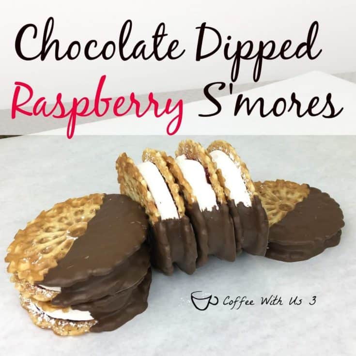 Chocolate Dipped Raspberry S'mores