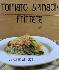 Delicious & easy this Tomato Spinach Frittata is a crowd-pleaser at breakfast, brunch, or dinner.