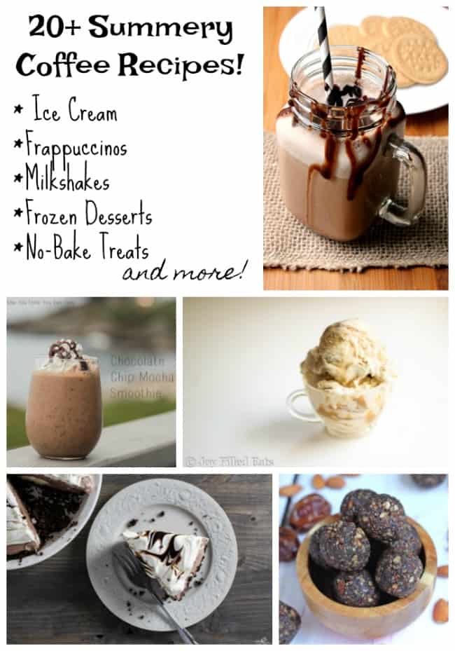 From smoothies to frappuccinos to frozen desserts, this is more than 20 Summery Coffee Recipes you'll want to try!