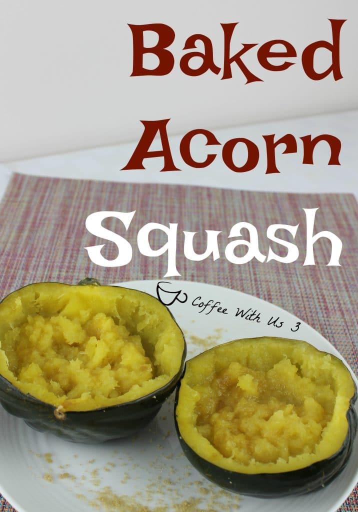 Baked Acorn Squash on a plate