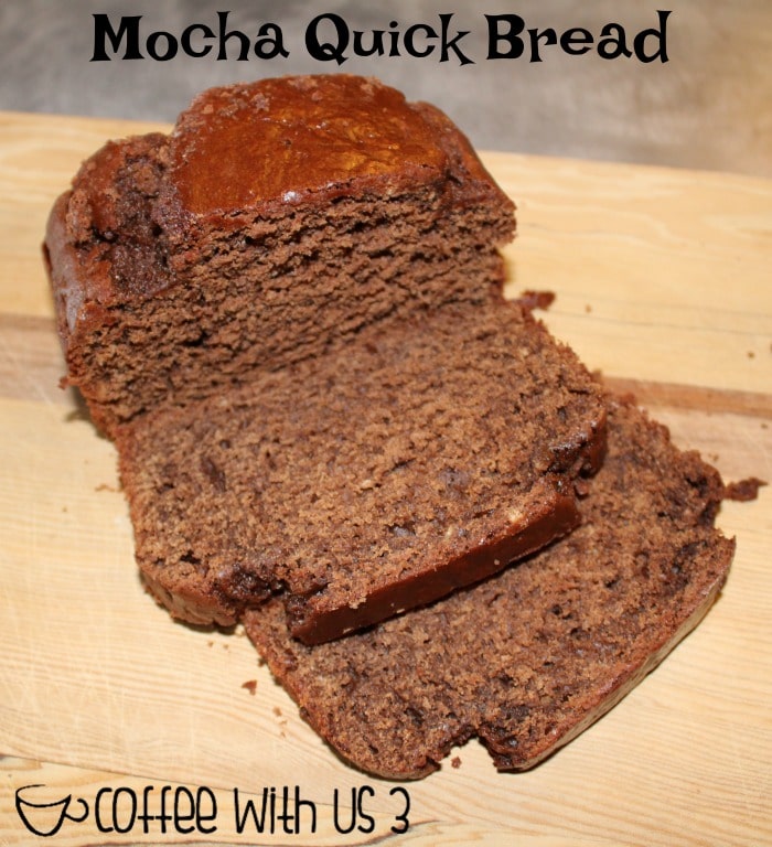 Chocolate & Coffee combine to make this easy & delicious mocha quick bread! 
