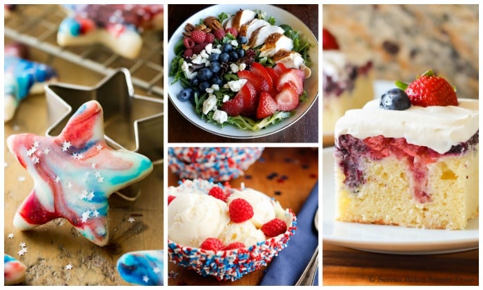 Red, white and blue cookies, cakes, salads, and more fun festive recipes for the Olympics