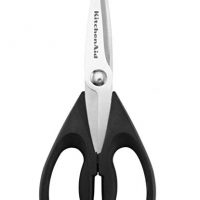 KitchenAid Multi-Purpose Scissors Stainless Steel Kitchen Shears with Blade Cover and Soft Grip Handles, Black