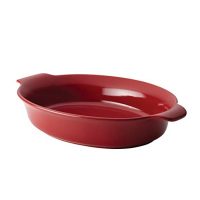 Anolon Vesta Ceramics 2-Quart Oval Au Gratin, Paprika Red