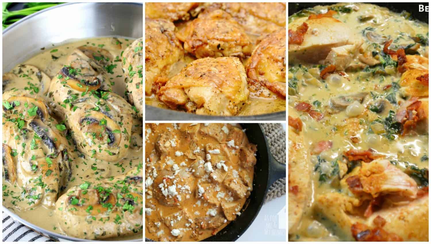 20 Skillet and one pot Keto dinner recipes to make dinnertime easier! Chicken, beef, shrimp, sausage, pork and salmon recipes.