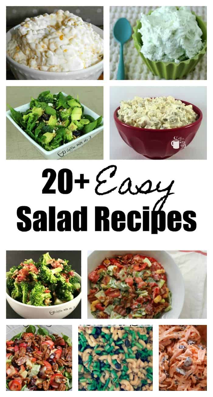 Over 20 delicious and easy salad recipes for all of your summer gatherings.