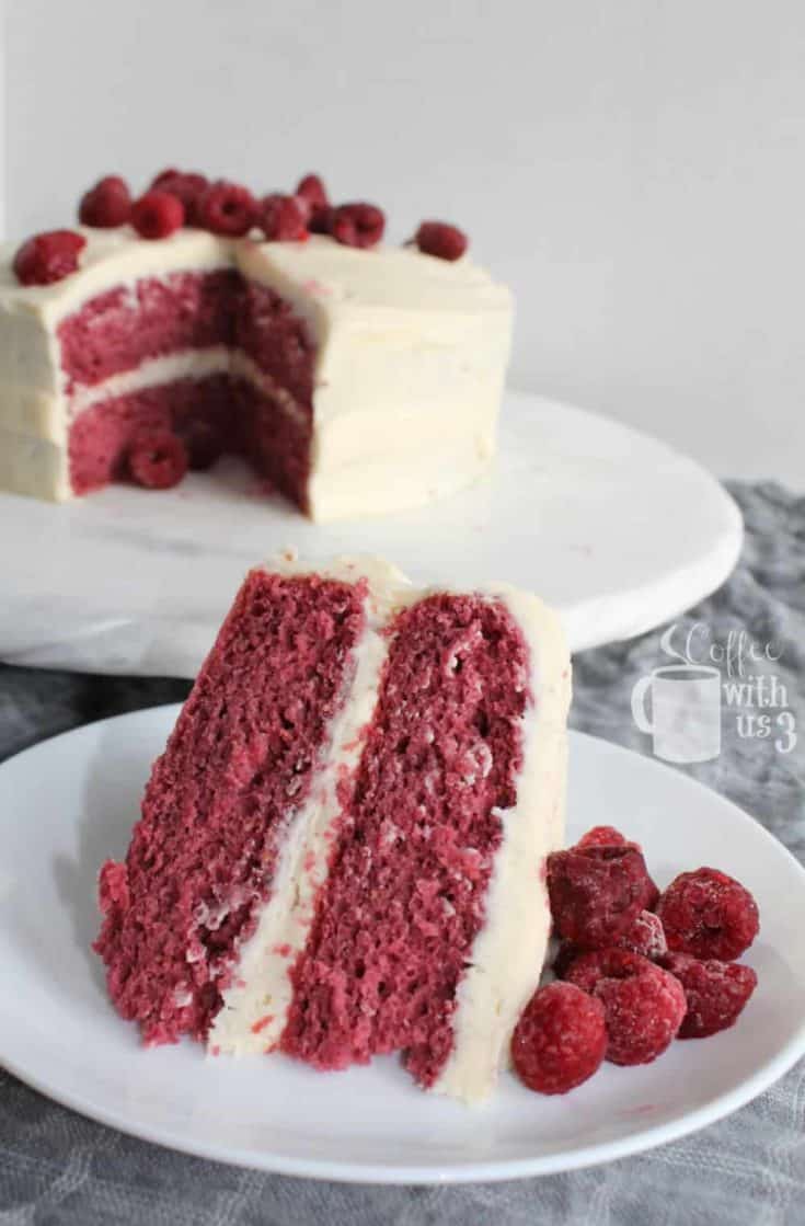 Raspberry Cake with Earl Grey Frosting