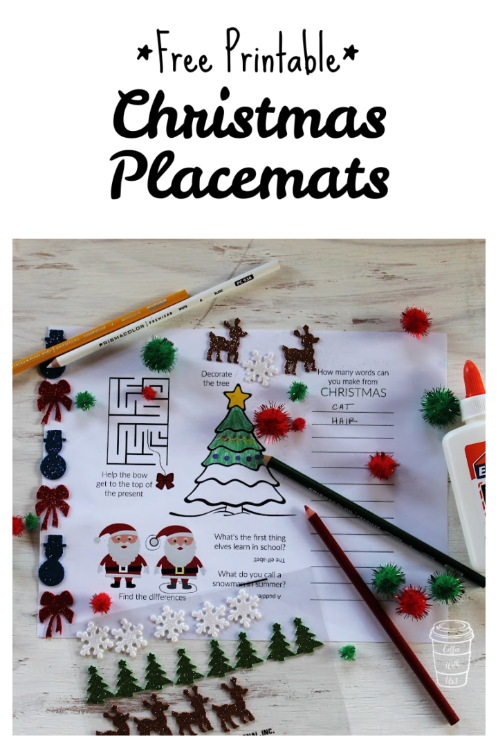 Christmas Placemats *free printable* | Coffee With Us 3
